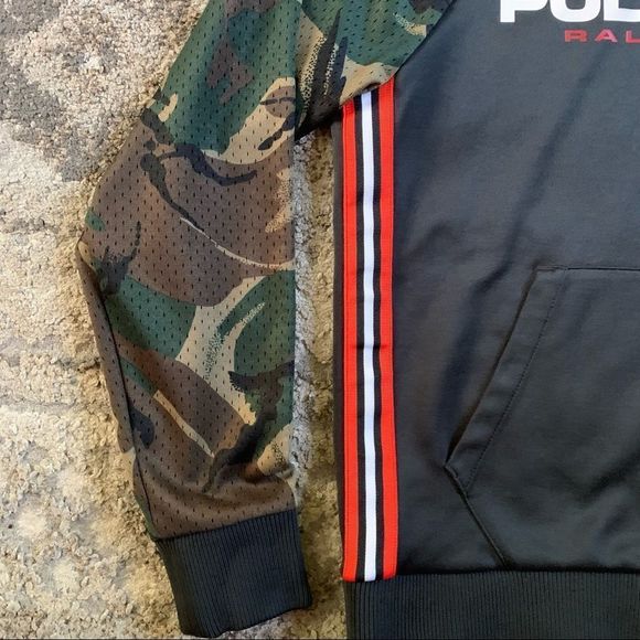 Polo Sport Ralph Lauren Stadium Camo Black Hoodie Small - Picture 7 of 10
